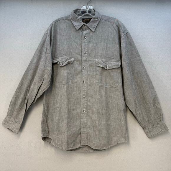 Eddie Bauer Other - Eddie Bauer Shirt Men's Grey M Northwest Chambray Long Sleeve Men's Button Up